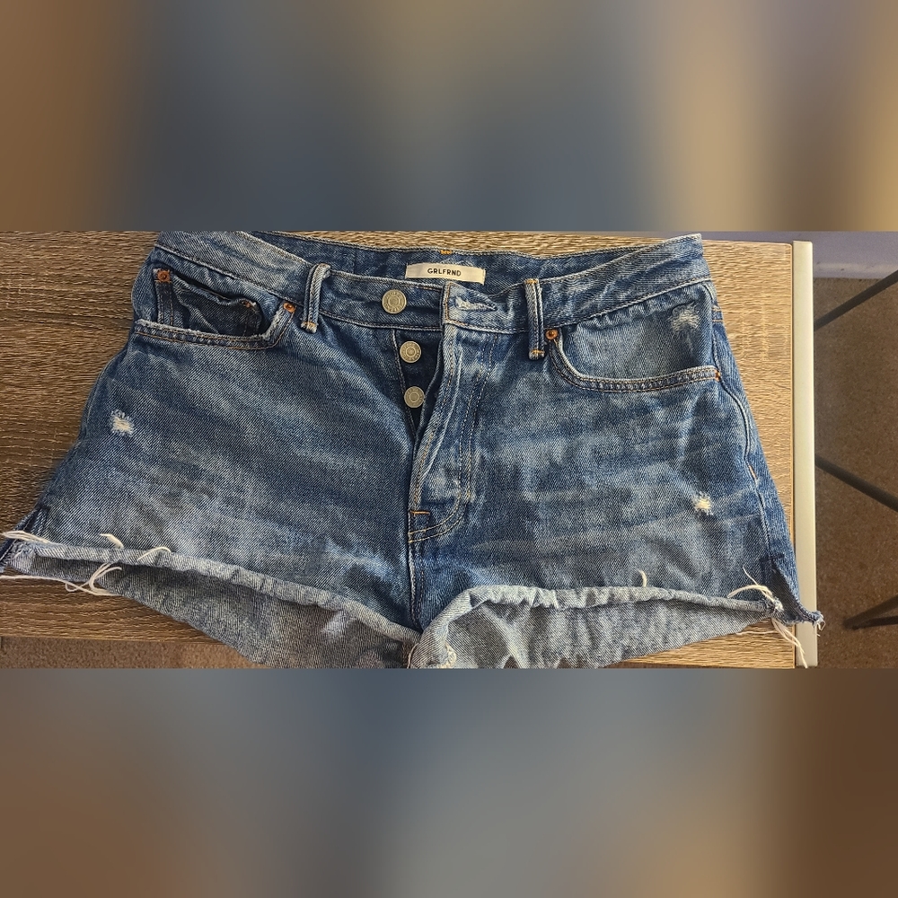 GRLFRND Shorts Cindy Cuttoff Blue Denim Size 27